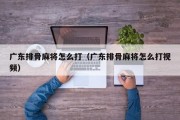 广东排骨麻将怎么打（广东排骨麻将怎么打视频）