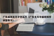 广东麻将无万子怎么打（广东无万字麻将如何调整数字）