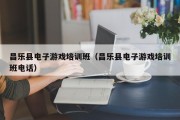 昌乐县电子游戏培训班（昌乐县电子游戏培训班电话）