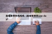 南非世界杯呜呜呜（南非世界杯one day）