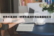 世界杯美洲杯（世界杯美洲杯预选赛赛程比分）