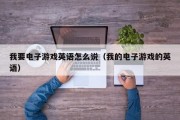 我要电子游戏英语怎么说（我的电子游戏的英语）