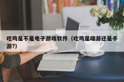 吃鸡是不是电子游戏软件（吃鸡是端游还是手游?）