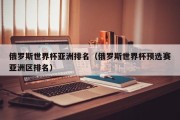 俄罗斯世界杯亚洲排名（俄罗斯世界杯预选赛亚洲区排名）